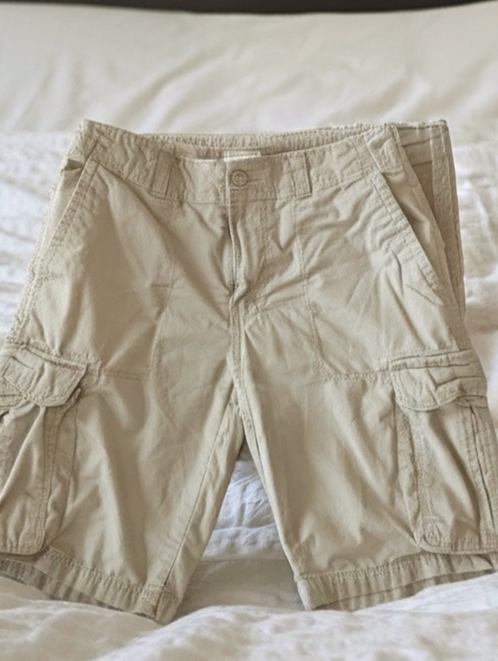 Goodfellow & Co Waffle Texture Light Brown Cargo Shorts - Classic Pocket Style